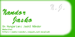 nandor jasko business card